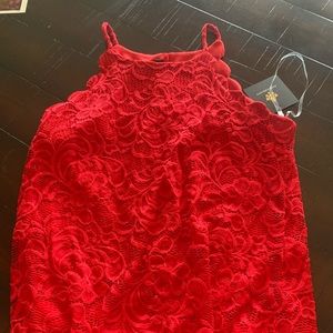 Bright Red Fortune + Ivy blouse